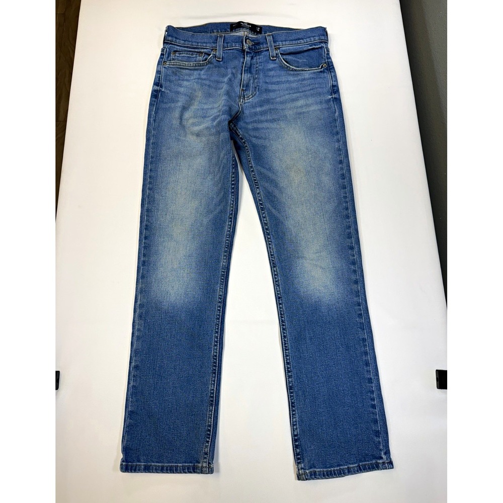 Hollister Slim Straight Jeans Mens 28x30 Medium Wash Blue Epic Flex 331D2290